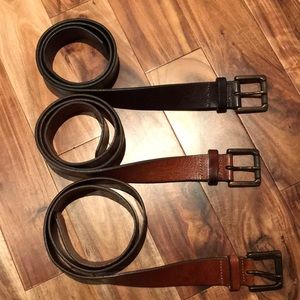 Set of 3 BANANA REPUBLIC Italian leather belts